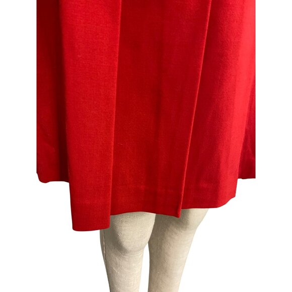 Vintage Y2K Trina Turk Los Angeles Red Pleated Skirt With Button Details Size 6 - Picture 4 of 8